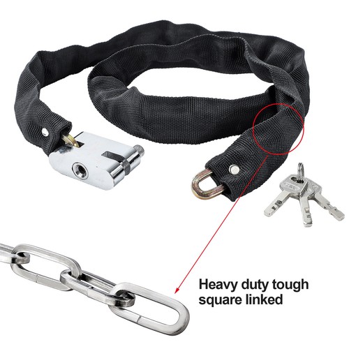 1.2M Security Sturdy Motorbike Motorcycle Bicycle Heavy Duty Chain Lock Padlock - Picture 3 of 12