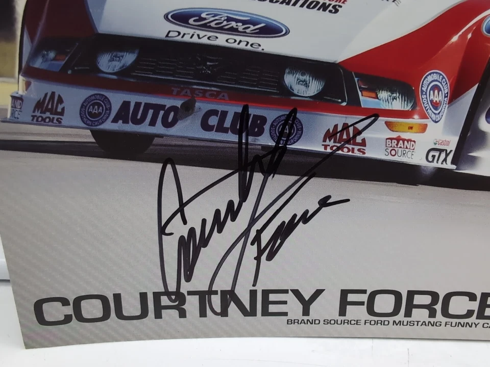 COURTNEY FORCE Autographed 8x10 Photo Card NHRA - Image 2 of 4