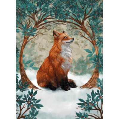 Bead Embroidery Kit Fox DIY Beaded needlepoint Beaded stitching Tela Artis