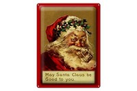 Blechschild Weihnachten Christmas Santa Claus Lustig 30X40 Cm Schild