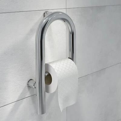 DEANTE WC Aufstehhilfe Sicherheitsgriff Haltegriff mit Papierrollenhalter bis 150Kg