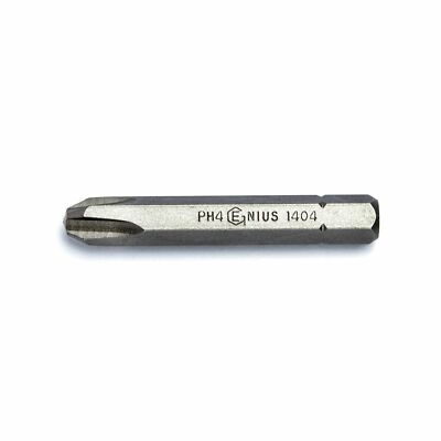 Genius Tools 5/16'' Hex Shank, PH.4 Philips Screwdriver Bit, 56mmL - 1404