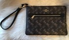 NWT Coach Gallery Pouch With Horse And Carriage Print Black Sold Out $198