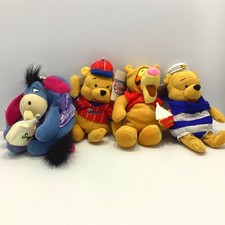 VTG Disney Store Pooh Tigger Eeyore Costume Lot of 4 Mini Bean Bag Plush