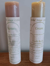 Vintage Crystal Journey's Herbal Magic 7" Pillar Candles Harmony Dreams