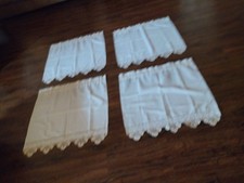 Curtains, 4 Panels, 25 Long, 17 Wide, Lace at Bottom Hem.