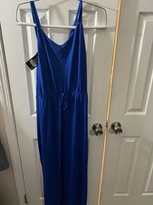 NWT lildy  Tie Waist Maxi Dress Size Large XLarge Royal Blue