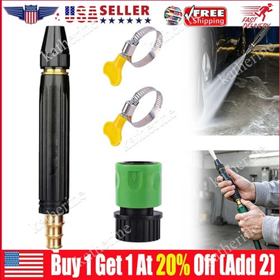 #ad Larnto High Pressure Hose Nozzle Water Gun for Car Wash Garden Pressure Booster $10.98