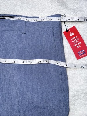 NWT The Savile Row Company London Men's 32x32 Stretch Blue Pants