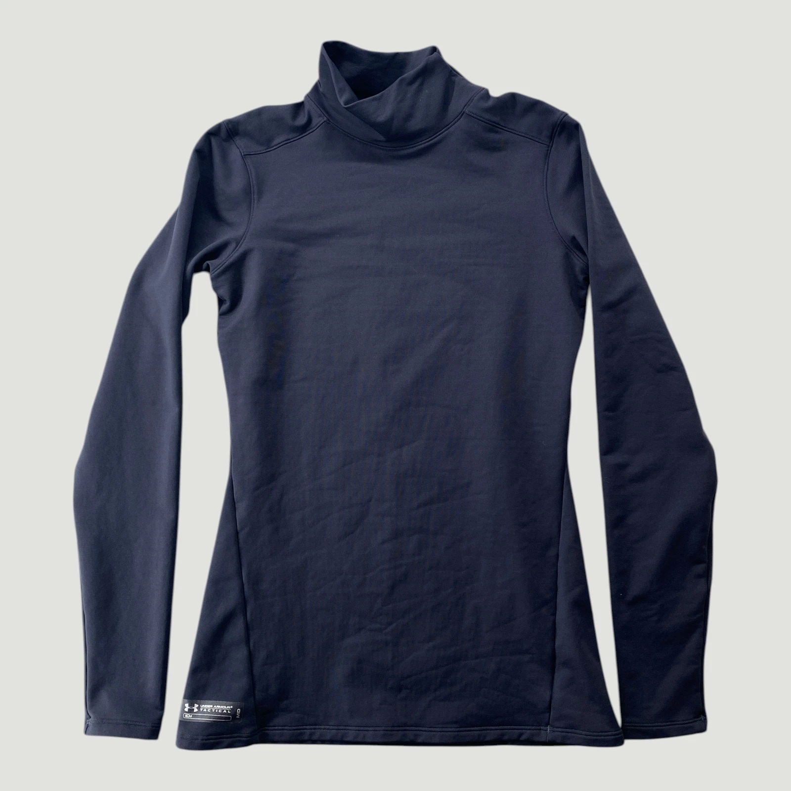 Under Armour Tactical ColdGear Mock Neck Fitted Base Layer Top Navy Blue MD