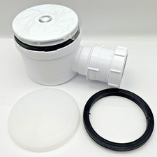 McAlpine high-flow shower trap for 90mm hole. 90mm high 2" outlet ST90WH10-HPZ29