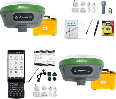 SMA26 Plus Rover Base  Collector RTK GPS GNSS Receiver 10km Survey 1 cm Accuracy
