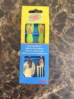 Yo Gabba Gabba Gift Stainless Steal Toddler Flatware Easy Grip! Rare Brobee