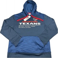 Houston Texans Sweatshirt Hoodie Men M Blue Pullover NFL Team Apparel Logo NWT