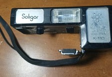 Vintage Soligor X-110 Solid State Camera Flash w/ Bracket Untested Japan