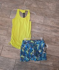Head Ladies 2 Piece Athletic Compression Performance Shorts Tank Set S NEW
