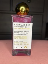TRULY Birthday Sex Luxury Vegan Clean Body Oil 3.1 fl oz Niacinamide Peptides