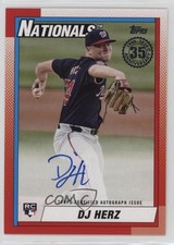 2025 Topps Series 1 1990 Topps Baseball Auto DJ Herz #90A-DH Auto 3gq