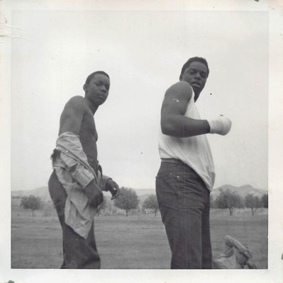 1964 Young African American Men 1960s Photo Flexing Muscles Shirtless Undershirt