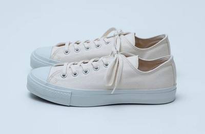 DOEK SHOE INDUSTRIES BASKET - ECRU White Canvas Sneaker Kork Innensohle