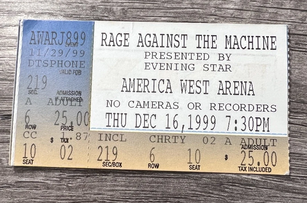 Original Rage Against the Machine Memorabilia for sale | eBay