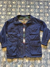 Vintage Eddie Bauer Men’s Navy Blue Wool Lined Mountain Parka Jacket Coat SZ M