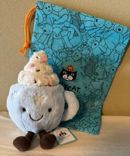 Jellycat Amuseables Hot Chocolate with Marshmallows *NEW* With Tag With Dust Bag