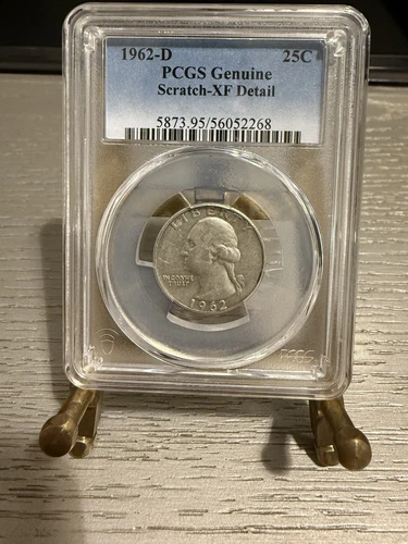 1962-D Washington Quarter-PCGS Genuine Scratch-XF Detail