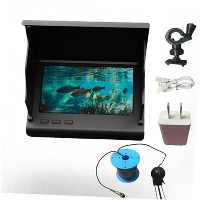 Underwater Fishing Camera, IP67 Waterproof 5 Inch IPS LCD Monitor Portable Fish Finder Underwater Camera 120°Viewing Angle Fish Finder with 30M/98ft Cable, for Ice Fishing Sea Fishing Boat Fishing