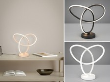 Ausgefallene LED Tischlampen Metall in Weiß Schwarz Beige, Wohnzimmer, Sideboard