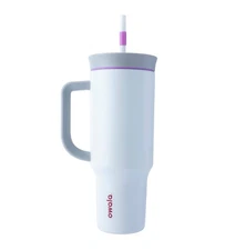 🥥 Owala 40oz Stainless Steel Straw Tumbler with Handle White🆕
