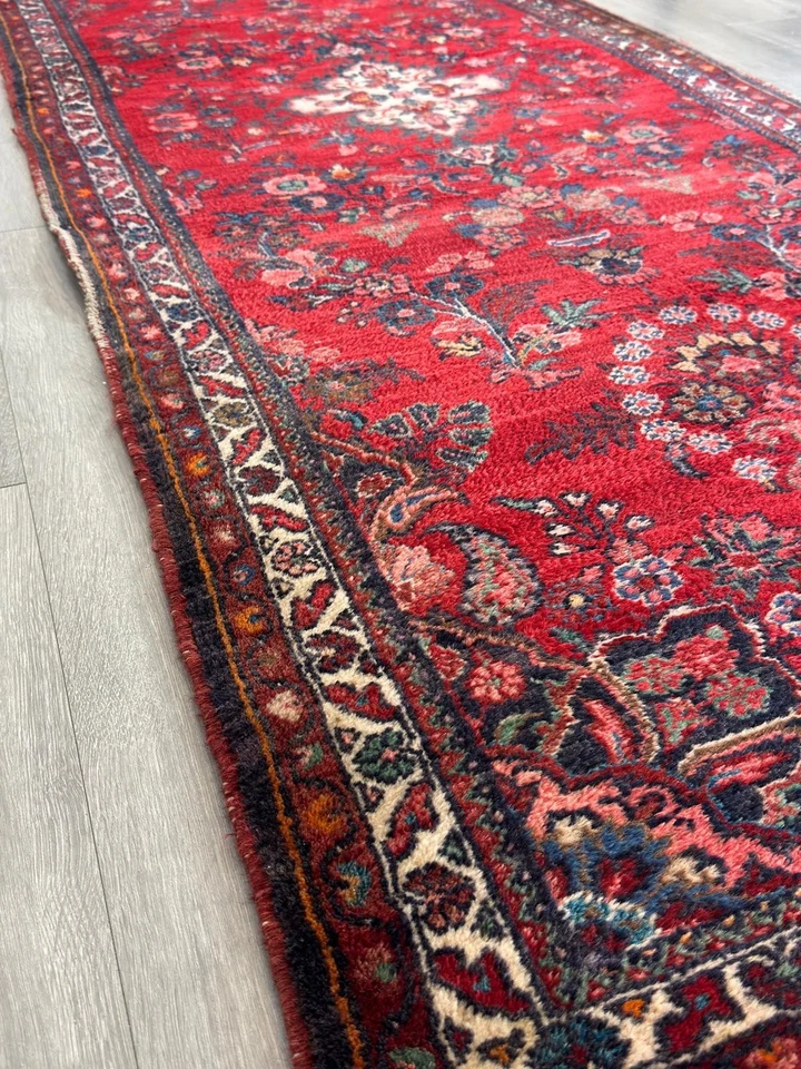 Vintage Saruk Oriental Rug Persian Carpet Carpet 300cm x 109cm L10013 - Image 2 of 4