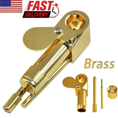 Brass Smoking Pipe with Storage Chamber Herb Tobacco Proto