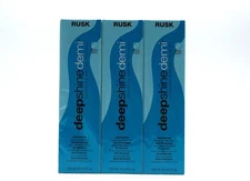 3-Pack RUSK Deepshine Demi-Permanent Hair Color 7-3G Golden Blonde 3.4oz NEW