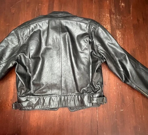 VINTAGE LA MATTA MENS ITALIAN LEATHER JACKET~US L ~ITALY SZ 50~EXCELLENT SHAPE image 8