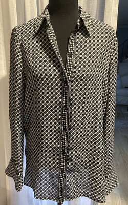 Max Studio London Business Career Modern Geometric Style Pattern Women's Sz L