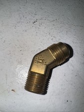 -8AN Male x 3/8 NPT Male 45 Degree Elbow Brass Fitting