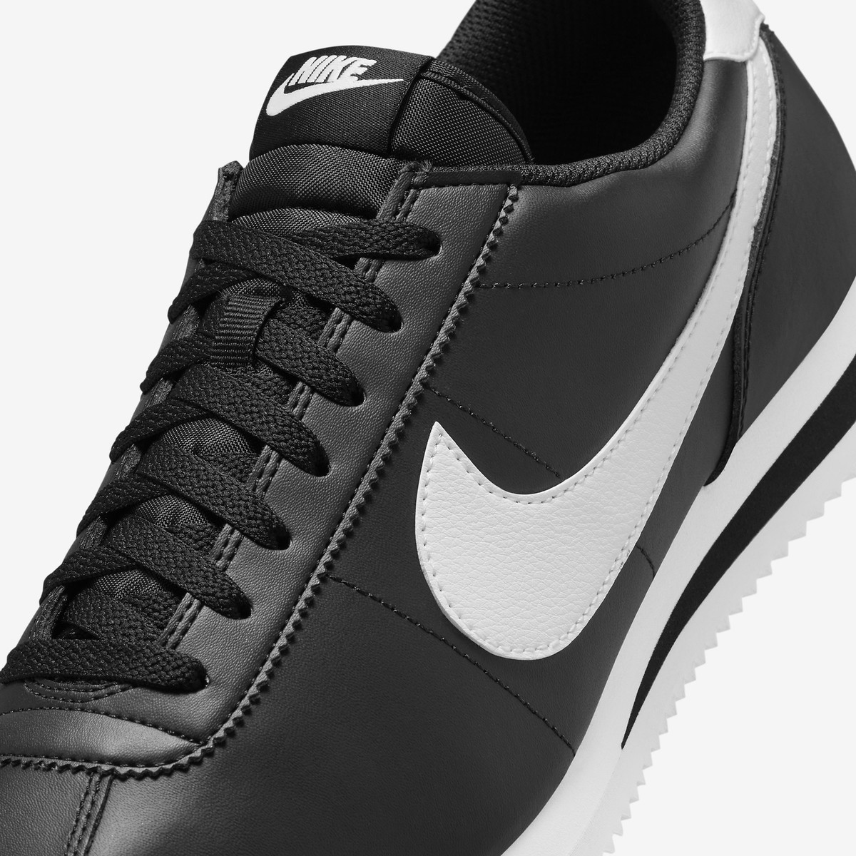 Nike Cortez Classic Leather OG Black White DM4044-001 sz 12 Men's