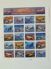 USPS Sc#3916-25 AMERICAN ADVANCES IN AVIATION 20, 37c stamp sheet  SA 2004
