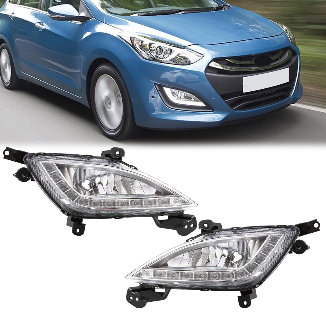 Hyundai Elantra GT i30 2012-2017 Front Bumper Fog Light with DRL