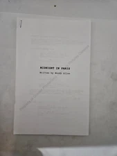 Midnight in Paris Screenplay Original Script by Woody Allen 