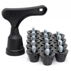 Replacement 1/2 Inch Football Cleats & Wrench Tool, Complete Set of 14 Studs