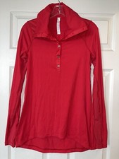 lululemon women  s red reflective Long Sleeve Top. Size 6