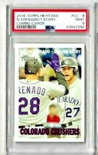 2016 Topps Heritage Nolan Arenado/ Trevor Story Combo Cards Colorado Crush PSA 9