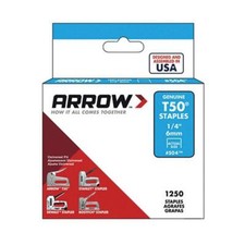 ARROW 50424/T50 Staples 1/4" 6mm 1250 Pack