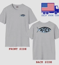 AFTCO Fishing Men's Grey T-shirt Size S-5XL
