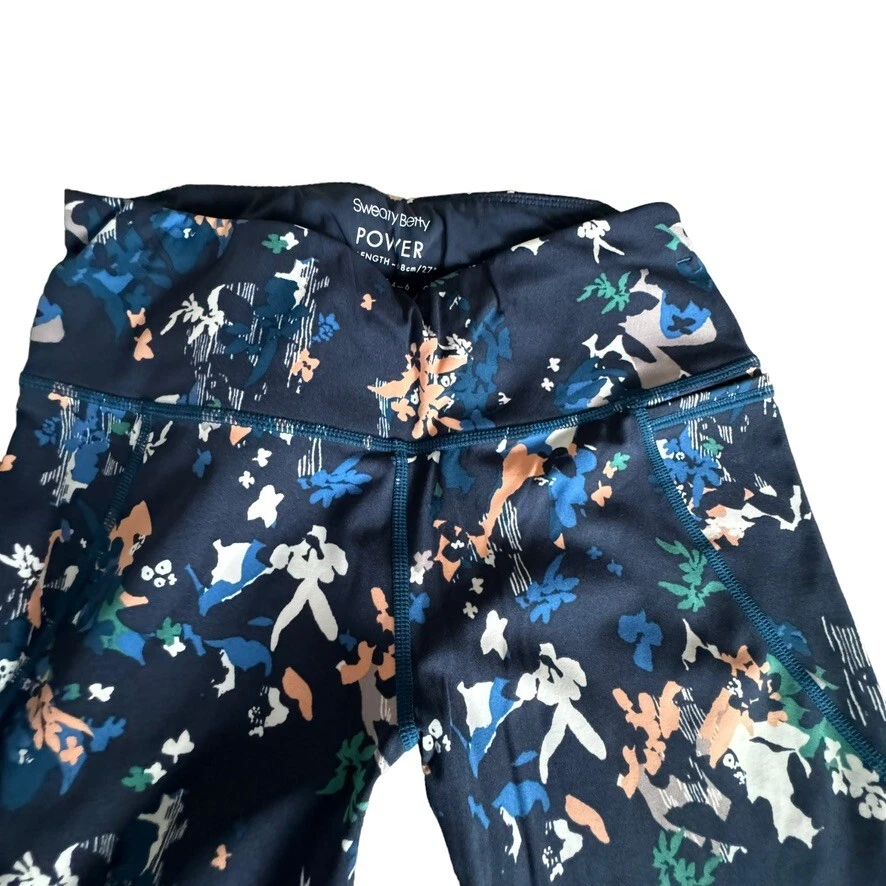 sweaty-betty power full length abstract floral print leggings