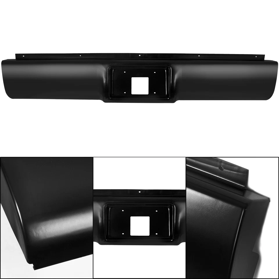 Parachoques negro Roll Pan C1500 2500 3500 acero para Chevrolet Silverado Sierra 88-98 Foto 4 de 4