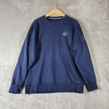 Under Armour Sweatshirt Mens Large Blue Crew Neck Cold Gear Storm Charged