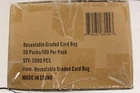 (5000) Humongous Hoard Resealable Graded Card Bags - 50 Packs of 100 Case